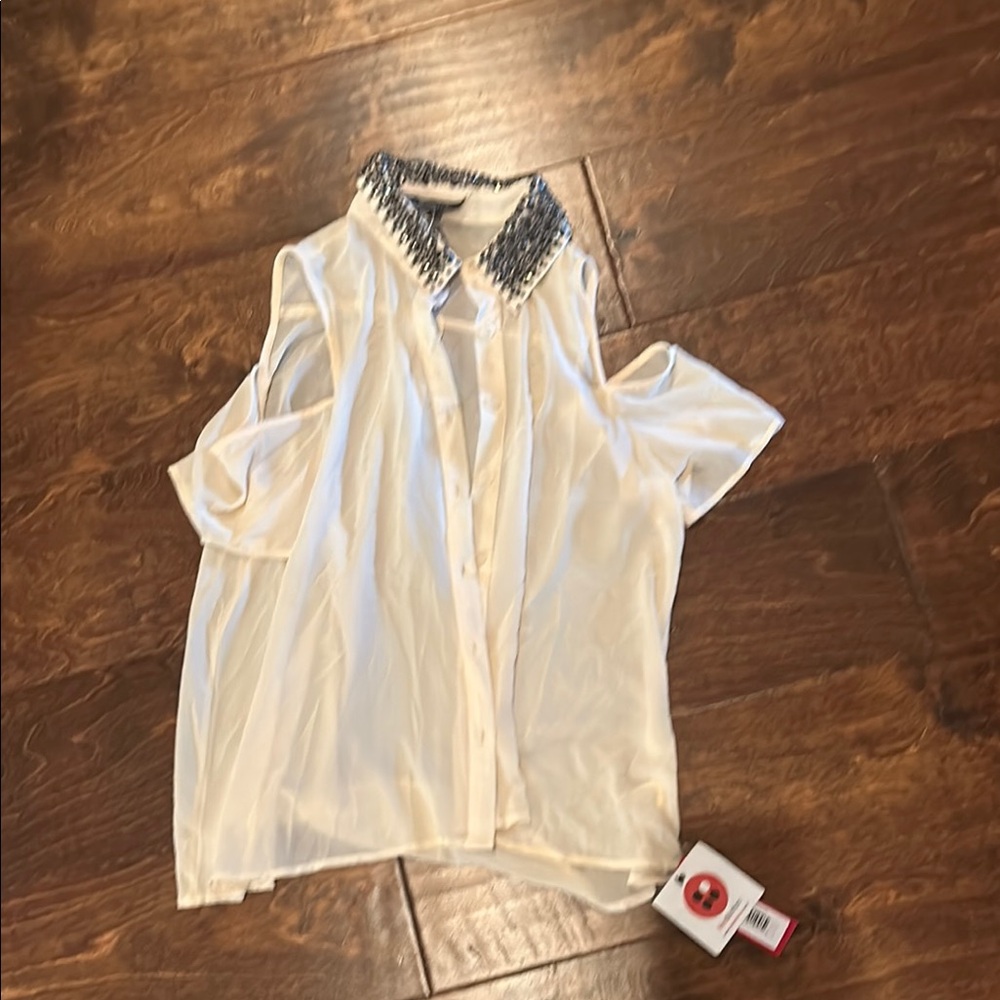 Embellished White Blouse